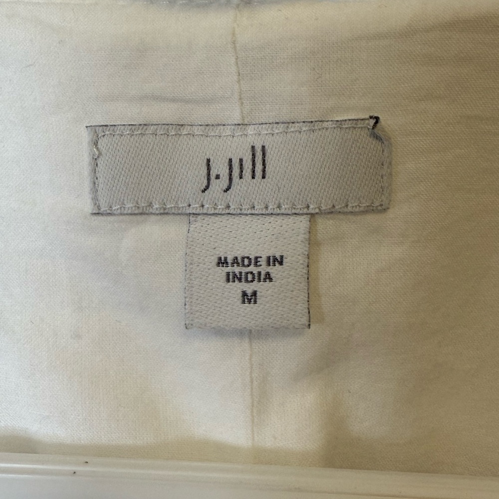 J.Jill Lightweight Embroidered Open Front Jacket 3/4 Sleeve Women’s Size Medium - Picture 10 of 12
